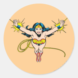 Sticker Rond Wonder Woman avance