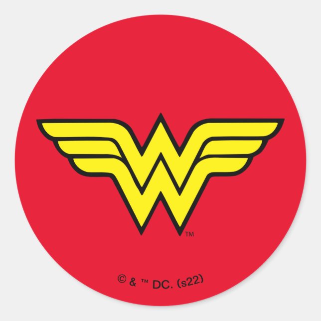 Sticker Rond Wonder Woman | Logo classique (Devant)