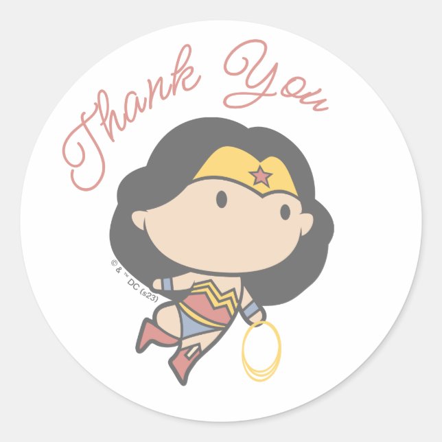 Sticker Rond Wonder Woman | Nouveau bébé bientôt (Devant)