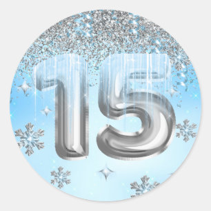 Sticker Rond Wonderland Balloons Quinceanera