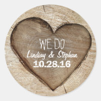 Wood Heart Rustic Mariage