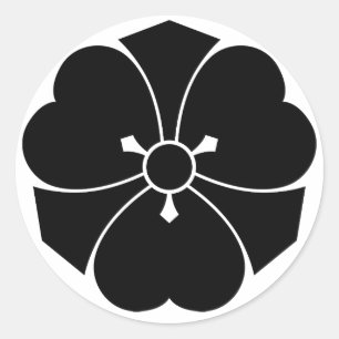 Sticker Rond Wood sorrel with swords