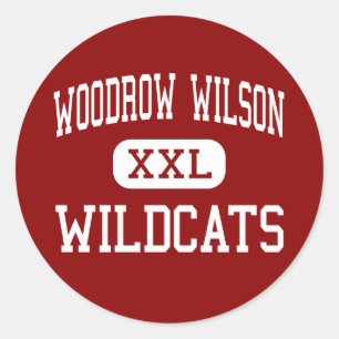 Sticker Rond Woodrow Wilson - Wildcats - High - Dallas Texas