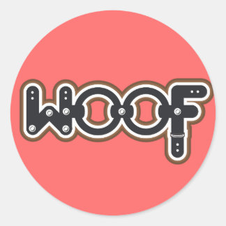 Sticker Rond Woof