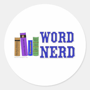 Sticker Rond Word Nerd