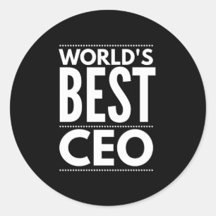 Sticker Rond Worlds Best CEO