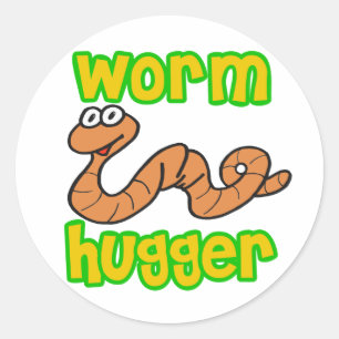 Sticker Rond Worm Hugger