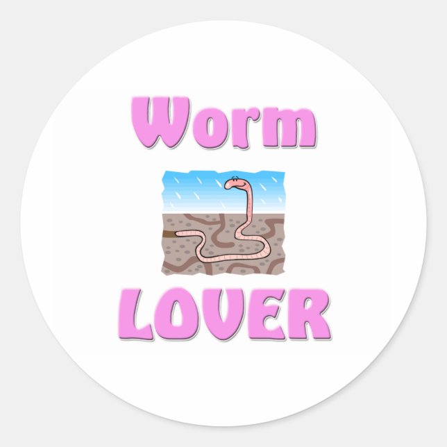 Sticker Rond Worm Lover (Devant)