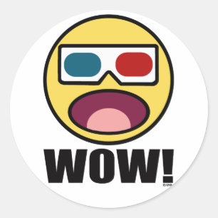 Sticker Rond Wouah ! 3D