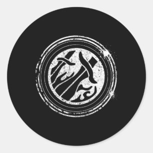 Sticker Rond Wow Rogue Joueur de jeu de rôle 