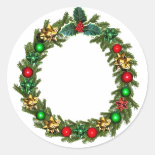Sticker Rond Wreath de Noël
