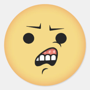 Sticker Rond WTF Emoji