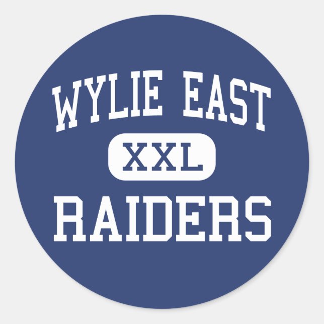 Sticker Rond Wylie East - Raiders - Lycée - Wylie Texas (Devant)