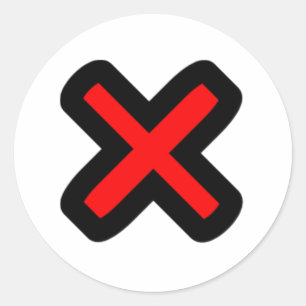 Sticker Rond X marks la tache
