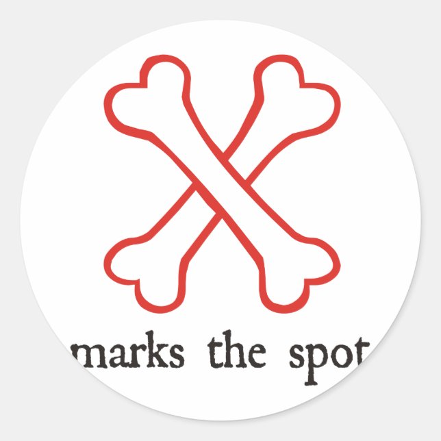 Sticker Rond X Marque l'endroit (Devant)