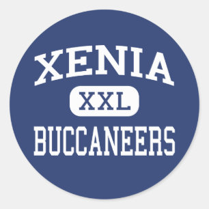 Sticker Rond Xenia - Buccaneers - Lycée - Xenia Ohio