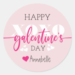 Sticker Rond XOXO Joyeux Glanetine's Day