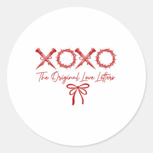 Sticker Rond Xoxo Les Lettres d'Amour Originales Christian Vale