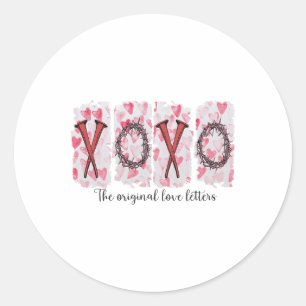 Sticker Rond Xoxo Les Lettres d'Amour Originales, Jésus Christi