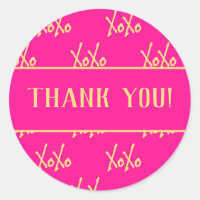 XOXO Rose Chaud Saint-Valentin Merci