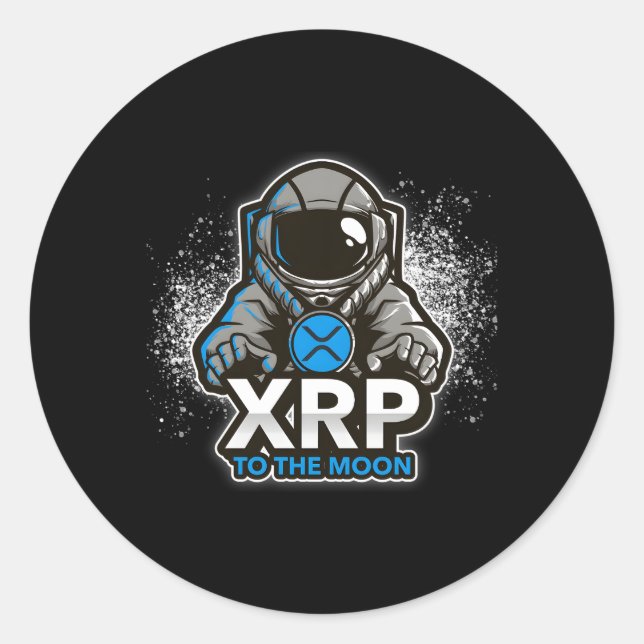 Sticker Rond Xrp Ripple Cryptodevise (Devant)