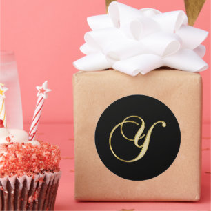 Sticker Rond Y or monogramme