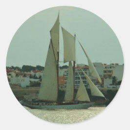 Sticker Rond Yacht classique