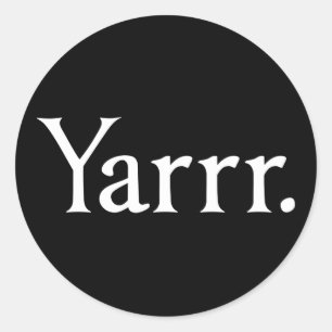Sticker Rond Yarrr Pirate