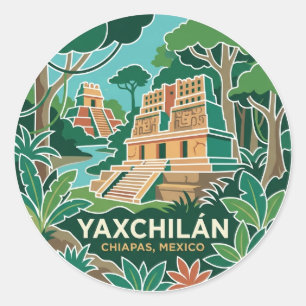 Sticker Rond Yaxchilán Mexique
