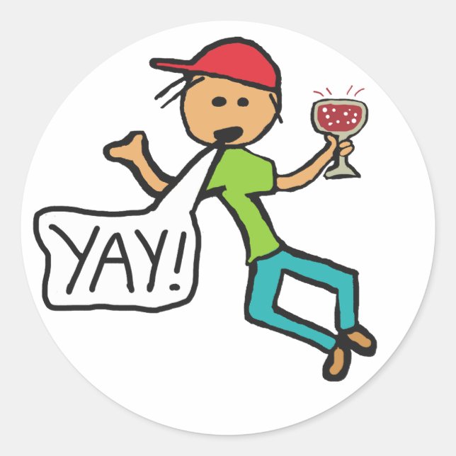 Sticker Rond Yay ! (Devant)