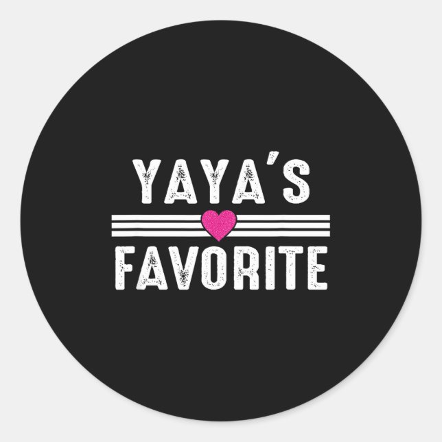 Sticker Rond Yaya's Favorite  (Devant)
