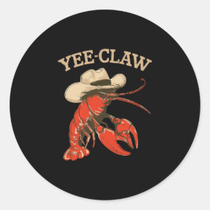 Sticker Rond Yeeclaw Cow-boy occidental Bouillabaisse de écrevi