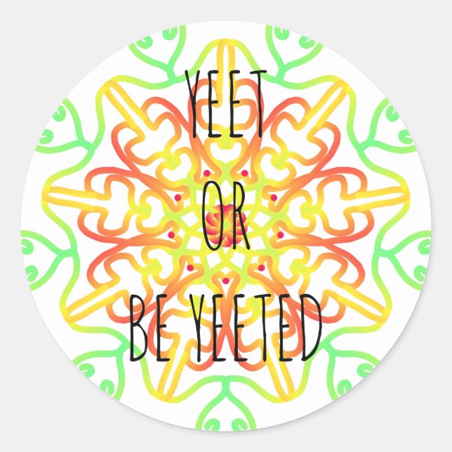 Sticker Rond yeet ou yeed (Devant)