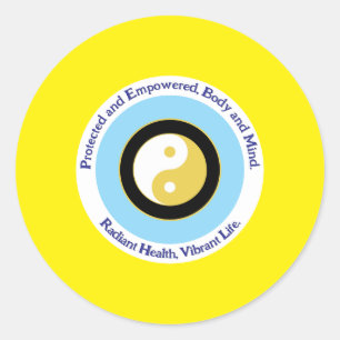 Sticker Rond Yellow Eye pour la santé et l'optimisme