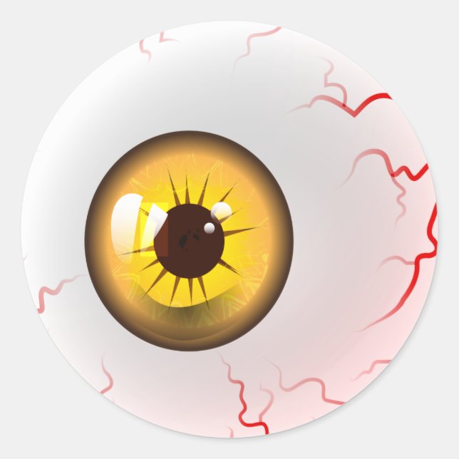 Sticker Rond Yellow Horror (Devant)