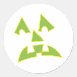 Sticker Rond yeux de citrouille visage de jack-o-lantern