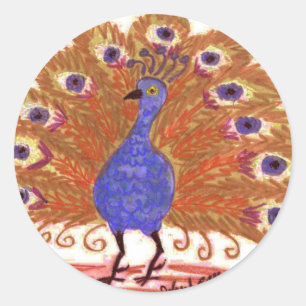 Sticker Rond Yeux de l'Inde (brun)