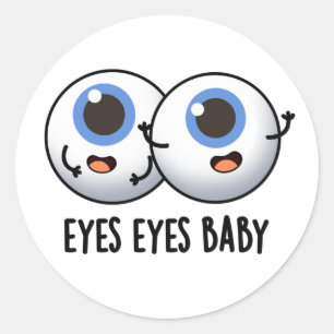 Sticker Rond Yeux Yeux Bébé Funny Ice Eyeballs Pun