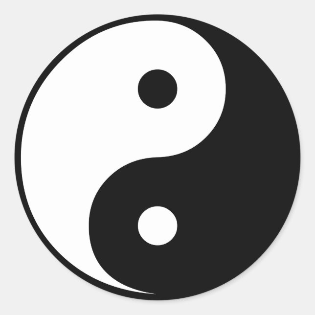 Sticker Rond Yin Yang (Devant)