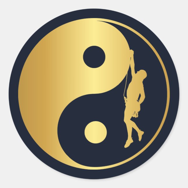 Sticker Rond Yin & Yang Climber (or) (Devant)