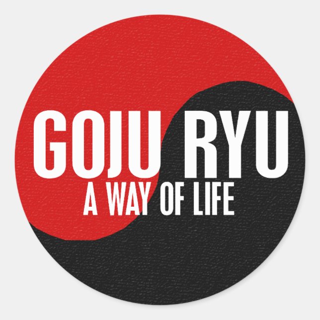 Sticker Rond Yin Yang GOJU RYU 1 (Devant)