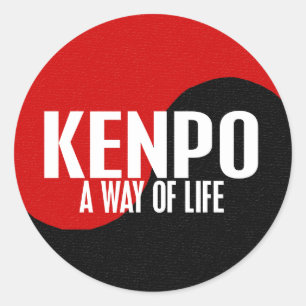 Sticker Rond Yin Yang Kenpo