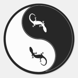 Sticker Rond Yin Yang Salamander