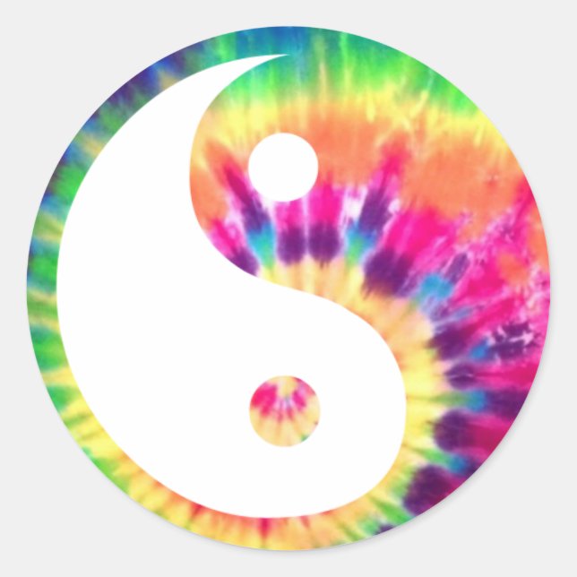 Sticker Rond Yin-Yang Tie Dye (Devant)