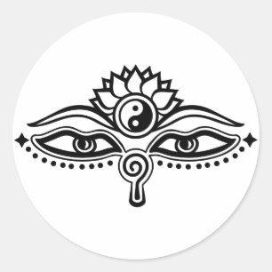 Sticker Rond Yin Yang, Yin Yang, Sagesse et Lumières