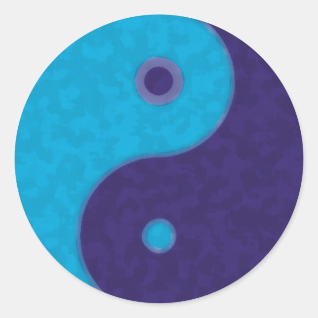Sticker Rond Yin Yang Zen méditation tao (Devant)