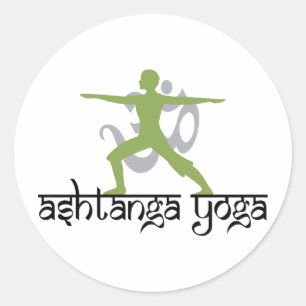 Sticker Rond Yoga d'Ashtanga de pose de guerrier