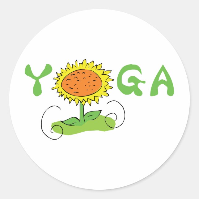 Sticker Rond Yoga mignon (Devant)