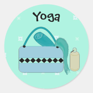 Sticker Rond Yoga mignon