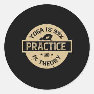 Sticker Rond Yoga, Om, Peur, Entraînement, Méditation, Enseigna
